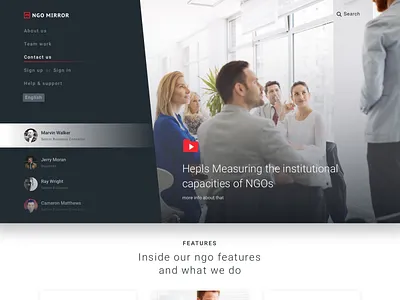 NGO Website "old work" colors concept design hero hero section list logo section slide ui ux visual web