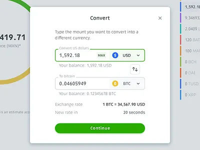 Getting crypto, pt. 2 bitcoin bitso crypto modal swaps ui web