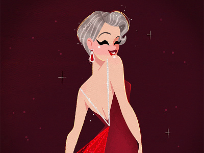 Miss January 2022 birthstone calendar character design colorfule designed by shea female female artist feminine garnet gemstone illustration january pin up pinup shea oconnor sparkles sparkly women who draw