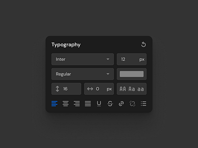 Typography control builder control dark nocode typography ui ux uxui visual