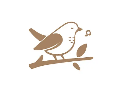 Bird Music Logo (for Sale) bird bird logo branding design for sale graphic design illustration logo logo design logo for sale logofolio logoground music logo