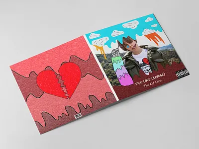 F*CK LOVE (SAVAGE) Remake adobe album cover design drawing graphic design illustration music procreate redesign vinyl