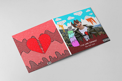 F*CK LOVE (SAVAGE) Remake adobe album cover design drawing graphic design illustration music procreate redesign vinyl