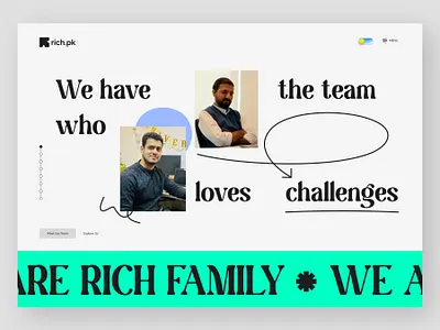 Rich.pk website brand visualization graphic design hero section illustration landing page rich technologies rich.pk tem ui ui ux vector website