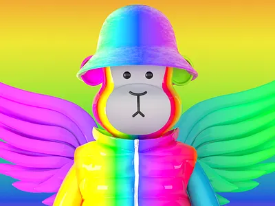 Holo wings freedom 3d art 3d character 3d illustration 3d modeling cinema4d crypto art digital art nft nft art