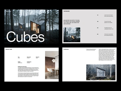 Cubes living architecture branding design header house minimal typography ui ux web