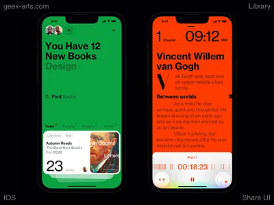 Library book books dashboard design homepage interface ios ios 16 iphone iphone 14 mobile read ui ux
