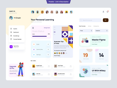 Learning Dashboard UI Concept admin admin interface admin panel admin theme admin ui analytics chart dahsboard dashboard dashboard ui dashbroad data freebie graph grid view interface learning dashboard list view stats user dashboard