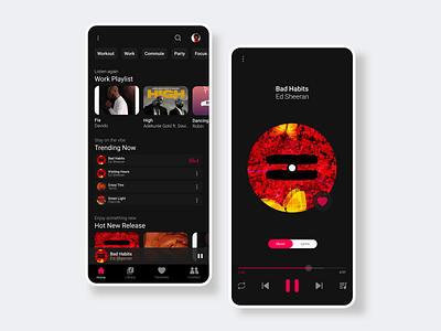 Mobile Music Streaming App app design dribbble mobile app music player ui user experience user interface ux ux design