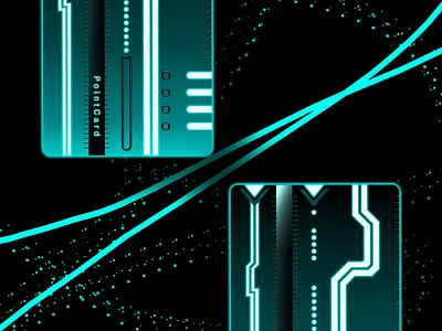 PointCard™(Display) art direction bold branding card creative credit card cyberpunk design glow glowing graphic design layout metallic neon paint photoshop rough synthwave trend youthful
