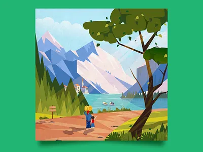 Illustration Series 1 art design dribbble follow graphic design graphicdesign illustration landscape love nature shot vector