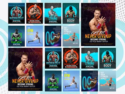 GYM Fitness social media banner ads banner ads design app social media banner banner banner poster branding design designer banner earbuds banner facebook banner fit banner fitness banner graphic design gym banner instagram post banner logo social banner social media banner stay heathy twitter banner