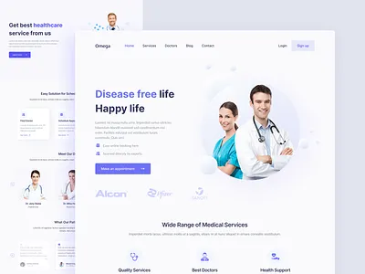Omega Medical - Website Design biotech clinic dezzlab doctor doctors health healthcare healthcare website landing page landingpage medical medical website medical website landing page medicalindustry medicine pharmacy telemedicine uiux website