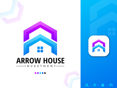 Arrow House Logo Design, Investment Logo. a logo brand branding building logo company construction logo creative graphicdesigner home logo house logo investment logo letter a logo logo logo design logo designer logo maker logologos logos real estate real estate logo