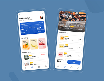 Food Fly App brainstorming new 2022 new effect ui new research new trend new ui trend ui