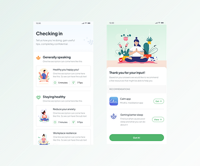 App Design - Mental wellness app design branding dailyui design dribbble fitness app illustration landing page design logo meditation app mental wellness app natural app typography ui uidesignpatterns ux web design yoga app