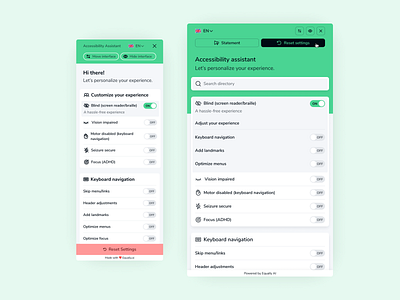 Equally Widget - Before / After a11y accessibility widget