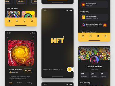NFT Art Mobile art black dark design dribbble game mobile app nft ui uidesign ux