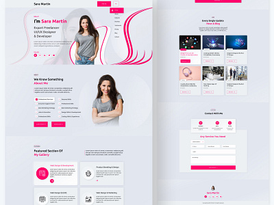 Personal Portfolio Website Template Design agency portfolio agency website branding business creative design creative portfolio design designerforux figma landing page design logo personal portfolio professional resume skills template design trendy personal uiux design web design