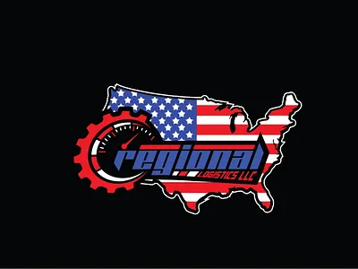 Regional Logistics LLC car logo graphic design logo design minimalist logo transport logo