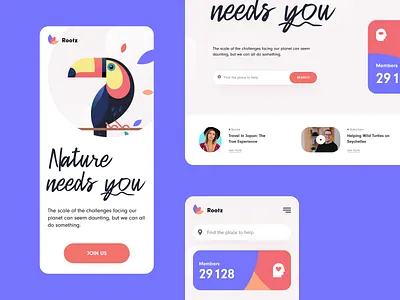 Rootz Mobile application design halo lab interface startup ui ux
