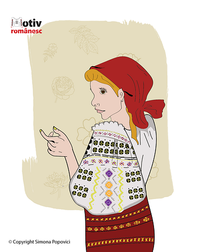 Folklore illustration - motifs 🌼 animation clean fashion folklore free template free ui kit fruits graphic design illustration minimalism mobile motion graphics nature product design romania romanian motif tradition ui ux women