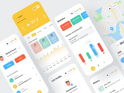 Mobile Running App 🏃‍♂️ activity activity app activity tracker daily task fitness gym health app jogging management personal trainer running app sport stats task task management tracking app trainer workout