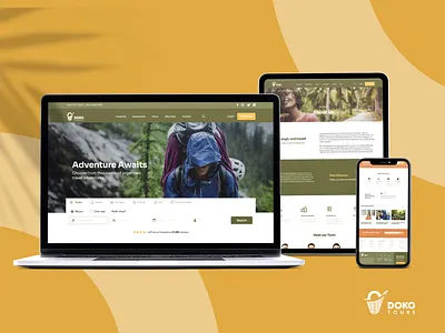 Doko Tours - Website Design brand design brand designer branding clean corporate branding corporate design creative logo design illustration logo ui web website websitedesign