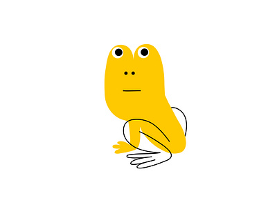 Alright? aquatic cartoon character design dribbble frog illustration life mascot pond yellow