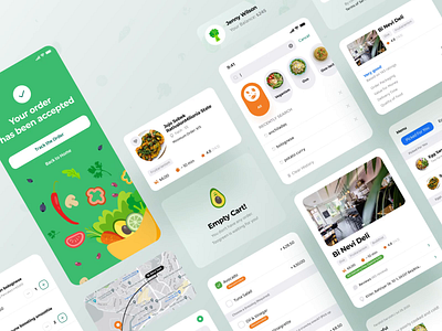 Toogreen - Food delivery design system app application branding card checkout delivery design design system food food delivery green illustration kit logo motion graphics redesign ui ui kit ux vegetarian