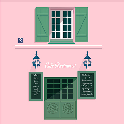 Cafe Restaurant app branding design illustration logo pastel typography ui ux vector wesanderson