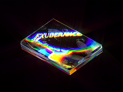 Exuberance XVI 3d abstract blender branding c4d caustics design glass graphic design lights octane rectangle refraction text visual