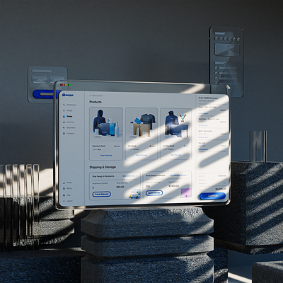 3D - Order details page v2 - SwagUp 3d dashboard 3d mockup 3d presentation 3d ui dashboard ui left sidebar leftbar minimal ui mockup presentation order details order details ui shipment ui shipping dashboard shipping ui sidebar ui swag dashboard swag pack swag pack ui swagup window light