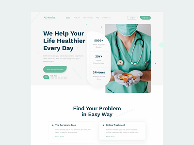 Medical Health Website Design clinic creative design dental design inspiration doctor health healthcare hospital landing page medical medical health agency medicine nurse product design ui design ux design web web design web template website