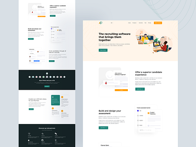 Hopepage Design for Job Assessment Platform b2b cms erp financing hiring instore invitecandidate jobassessment jobplatform landingpage recruiter recruitingsoftware uidesign uxdesign webdesign website