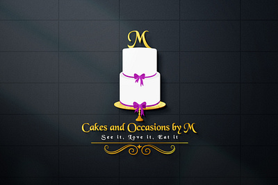 Cakes and Occasions by M logo design for my fiverr client adobe illustrator adobe photoshop brand icon branding branding design design graphic design illustration logo ui