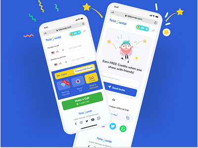 Teleswap app app design prank trend ui ux uxui
