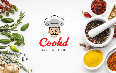 Cookd Restaurant Logo Design brand branding chef cook cooking design food lettermark logo logo design logodesign monogram restaurant