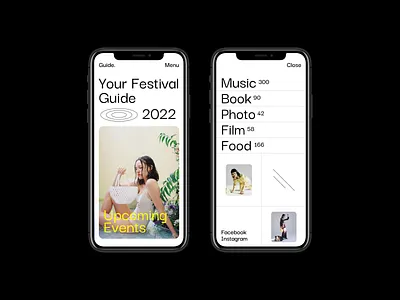 Guide. app fashion guide landing mobile model photo photography responsive ui webdesign