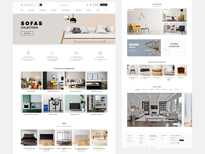 F Furniture footer furniture header home landing modern navbar shop store ui ux web