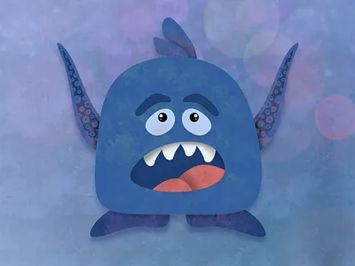 Blob Monster 1/16/22 blob monster design flat design graphic design illustration procreate vector