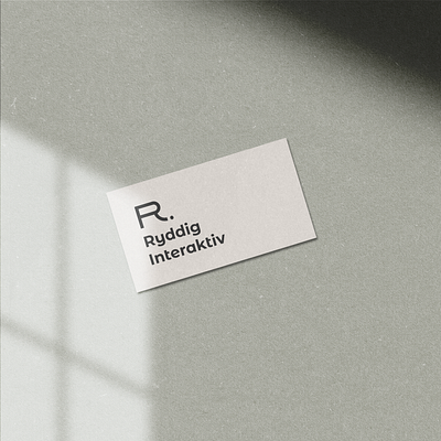 "Ryddig Interaktiv" Card branding design icon identity illustration logo typography ui ux vector