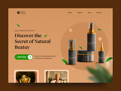 Beauty Cosmetics Webpage 2022 trend animation beauty branding cosmetics design dribbble graphic design illustration interaction design landing page logo motion graphics new trend ui ui design uidesign uxdesign webpage webpage landing