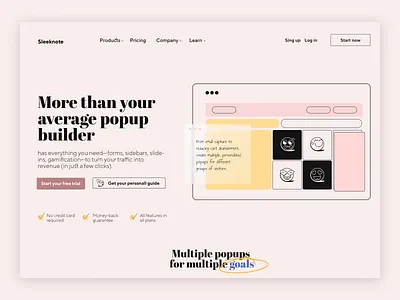 Here's a Hero section of website for web builder platform! adobe branding design figma illustration logo ui ux web website