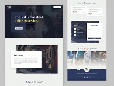 VR Tailoring Website Design concept design dribbble graphic design logo tailor tailoring ui web