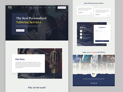 VR Tailoring Website Design concept design dribbble graphic design logo tailor tailoring ui web