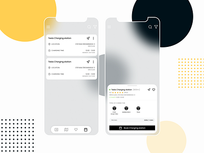 Booking app for the EV Charging Station app cars charging design figma flat glass glassmorphism minimal mobile ui ux