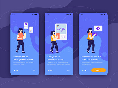 Investation App Onboarding Screen design flatdesign illustration investation onboarding screen onboarding ui ui vector