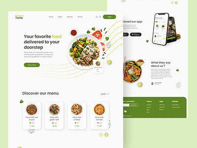Food landing page food landing page food web food website landing page ui uiux ux web design