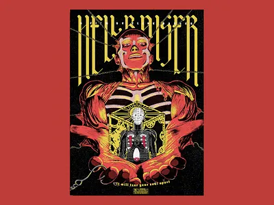 Hellraiser 80shorror clivebarker hellbound hellraiser horrormovies illustration pinhead poster slashermovies